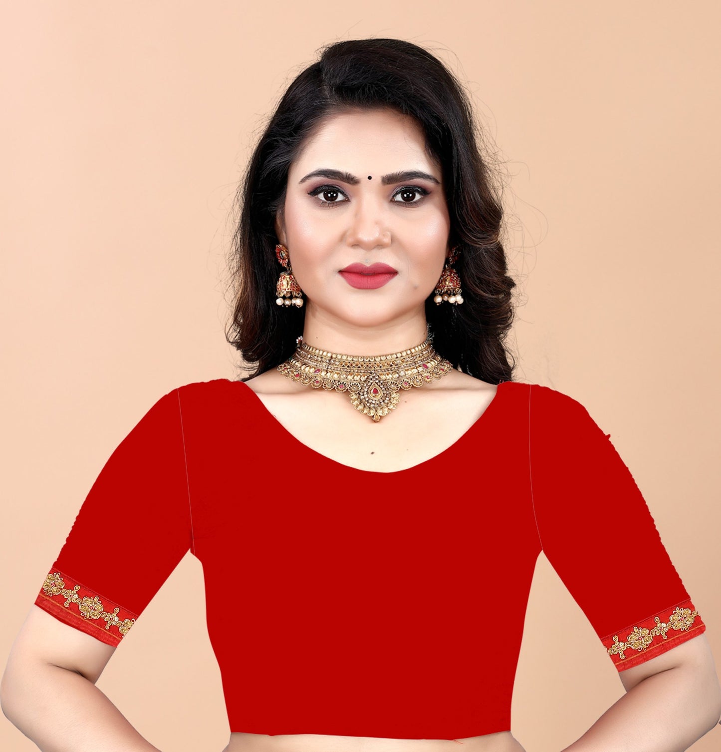 Embroider: Tussar Silk Sarees Sarees for Every Occasion For Women's D22(Gold & Red)