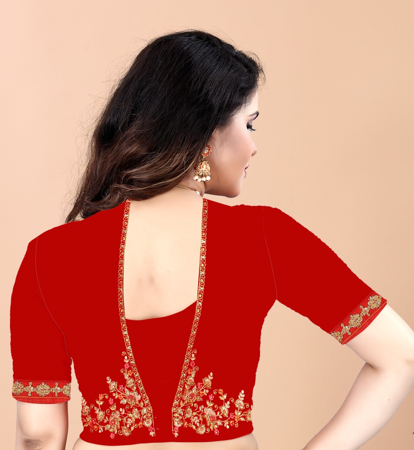 Embroider: Tussar Silk Sarees Sarees for Every Occasion For Women's D22(Gold & Red)