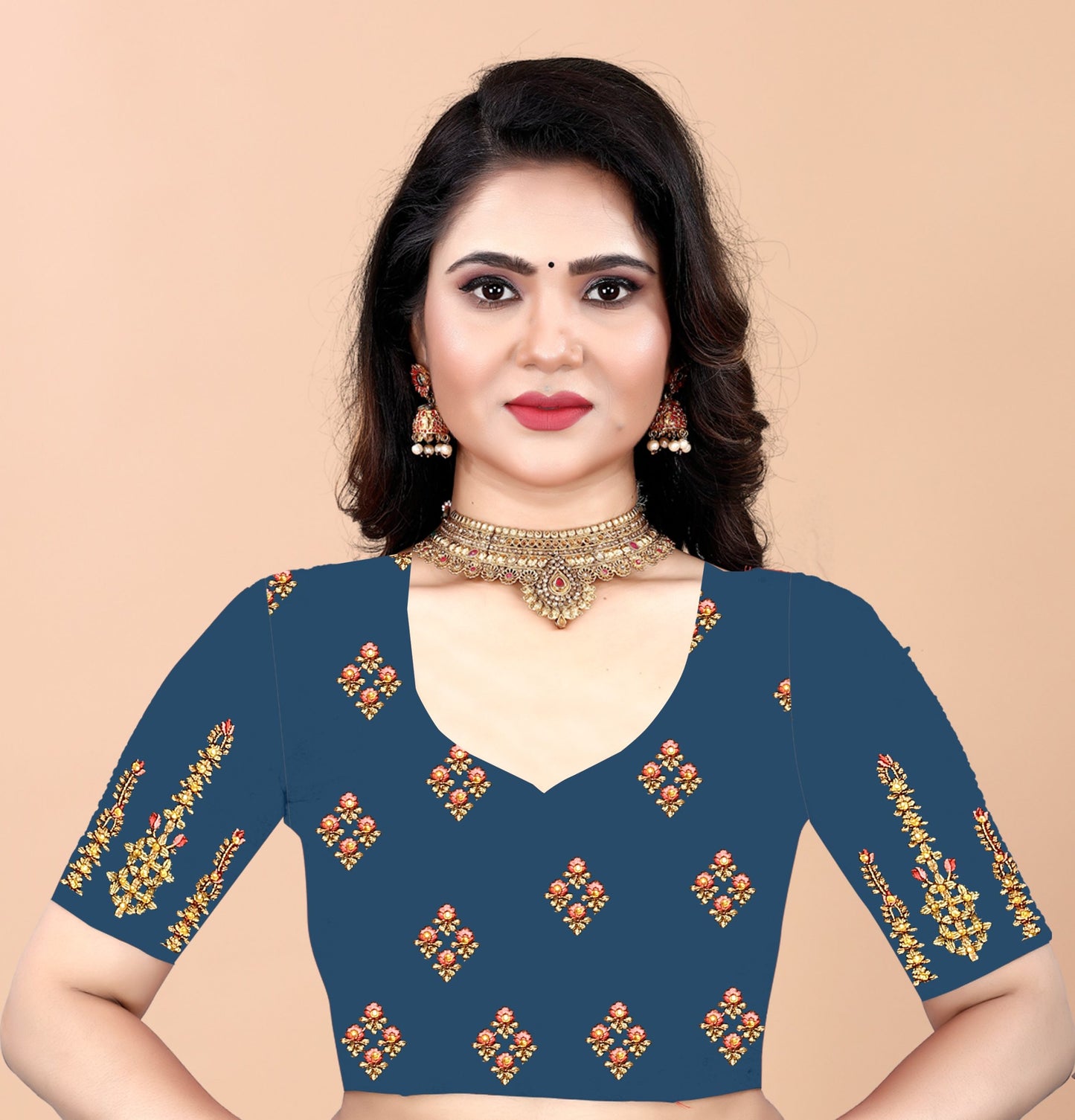 Embroider: Tussar Silk Sarees Sarees for Every Occasion For Women's D22(Royal Blue)