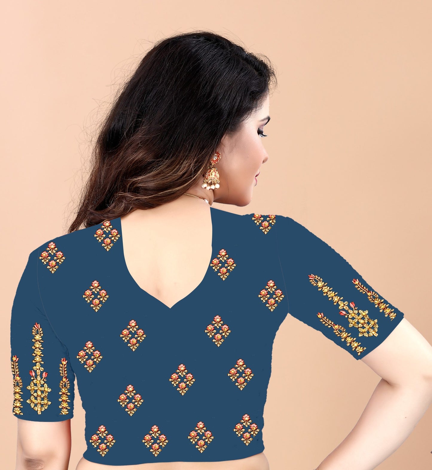 Embroider: Tussar Silk Sarees Sarees for Every Occasion For Women's D22(Royal Blue & Green)