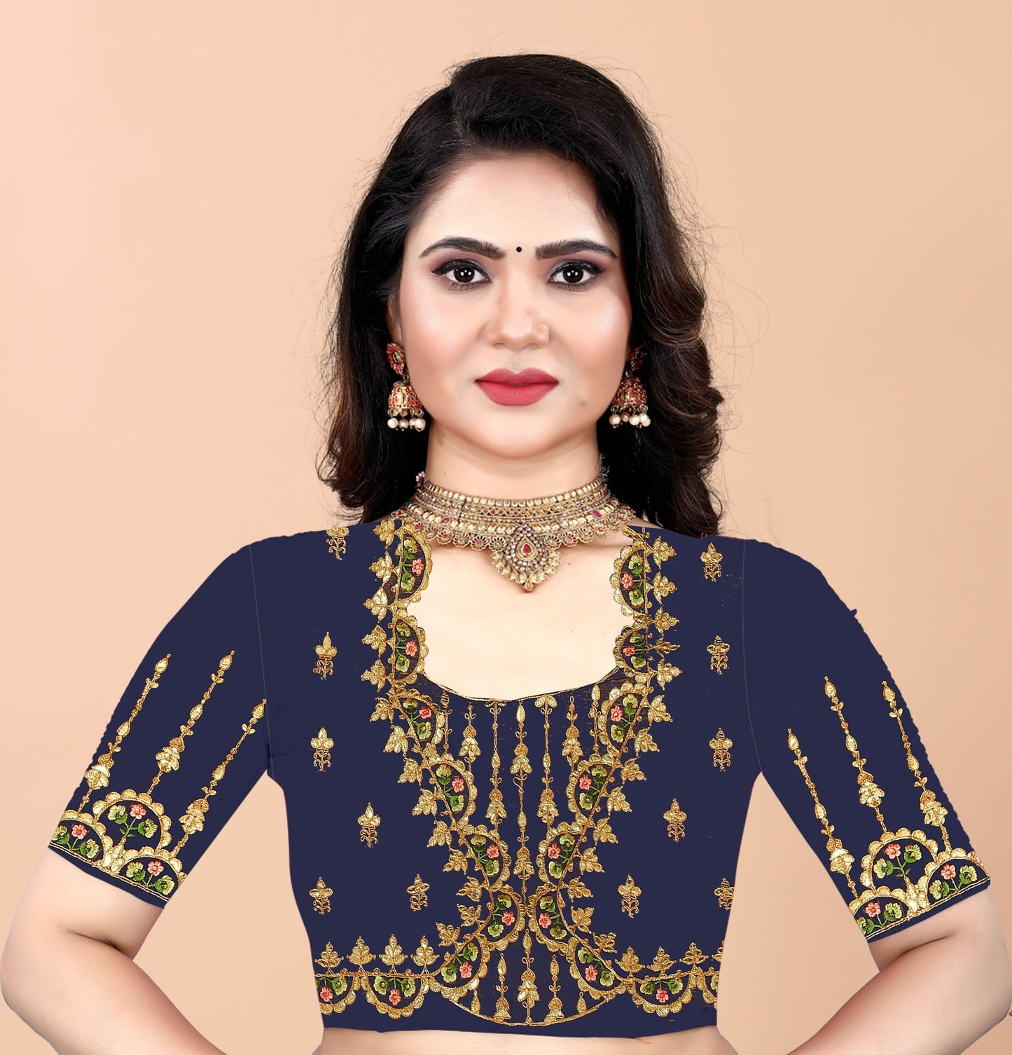 Embroider: Tussar Silk Sarees Sarees for Every Occasion For Women's D22(Royal Blue)