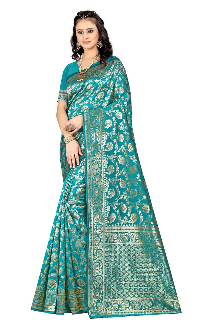 Luxurious Lightness: Braso Chiffon Sarees for Every Occasion For Women's D18 (Sea Green)