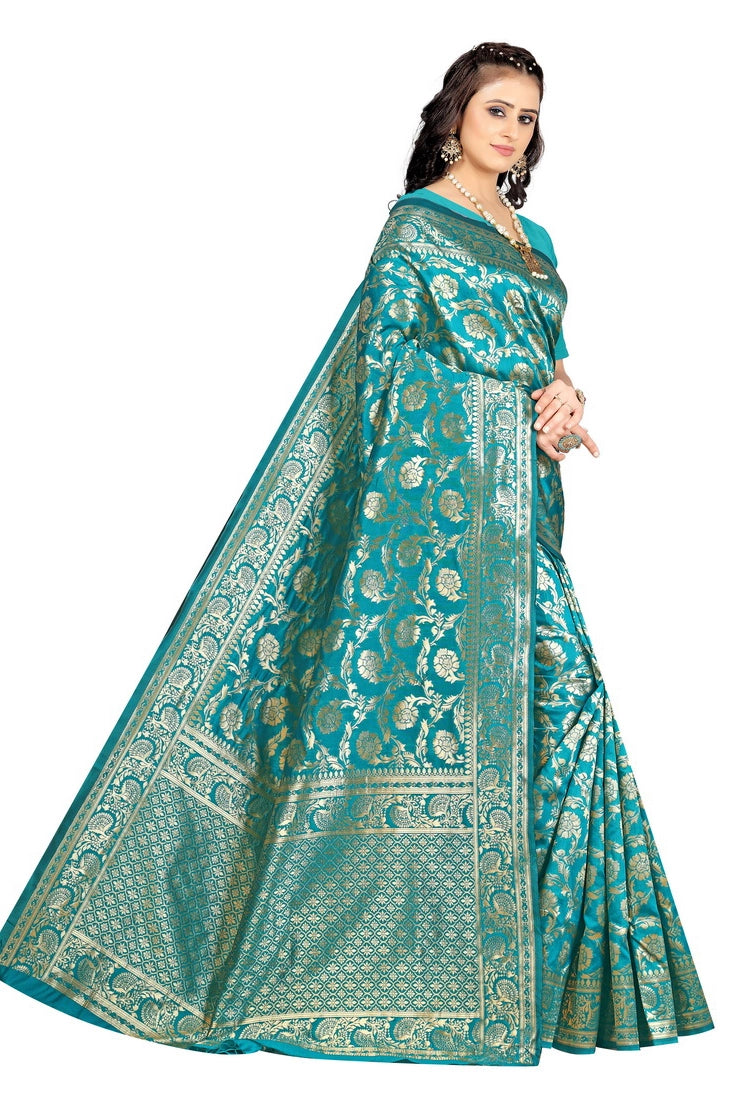 Luxurious Lightness: Braso Chiffon Sarees for Every Occasion For Women's D18 (Sea Green)
