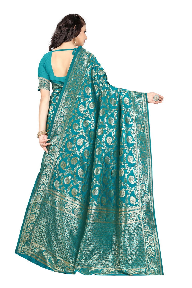 Luxurious Lightness: Braso Chiffon Sarees for Every Occasion For Women's D18 (Sea Green)