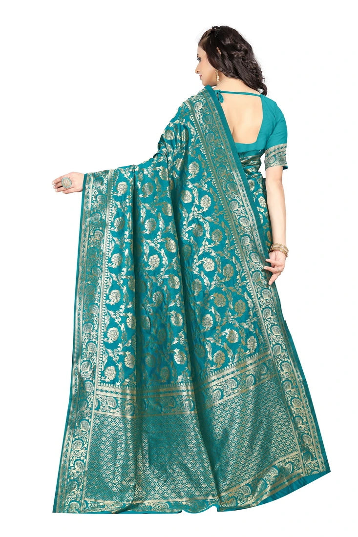 Luxurious Lightness: Braso Chiffon Sarees for Every Occasion For Women's D18 (Sea Green)