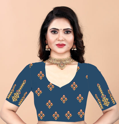 Embroider: Tussar Silk Sarees Sarees for Every Occasion For Women's D22(Royal Blue)