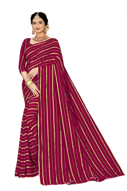 Glimmering Threads: Exquisite Silk Sarees for Women's (SAREE D6-MEHROON)