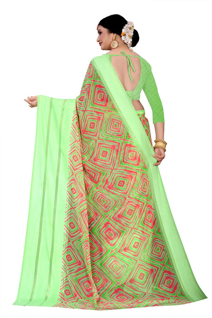Glimmering Threads: Exquisite Silk Sarees for Women's (SAREE D7-GREEN)