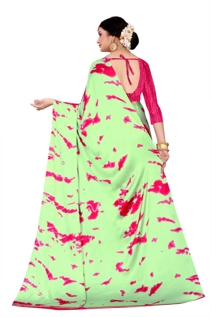 Glimmering Threads: Exquisite Silk Sarees for Women's (SAREE D8-GREEN-PINK)